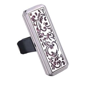Diffuseur de voiture rectangulaire en acier inoxydable, clip pour grille d'aération, diffuseur d'huiles essentielles aromathérapeutiques - Product Image 1