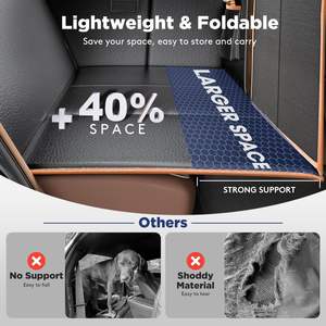 Funda de asiento de coche de PU a prueba de arañazos para mascotas, hamaca impermeable para perros para asientos traseros de coche, ventana Visual de malla, funda de asiento de coche para perros con fondo duro - Product Image 5