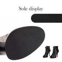 Sepatu dansa jazz peep toe gaya baru, hak tinggi tipis 11CM, kulit sapi asli, sepatu bot bertali, sepatu dansa wanita ukuran 34-43