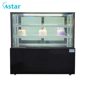 Congelador de repostería rectangular, vitrinas verticales de congelador para exhibición de pasteles, elegante escaparate comercial de exhibición de pasteles con OEM - Product Image 2