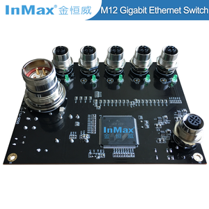 InMax produttore M12 interruttore e M12 cavo di rete 8 Pin Full <span class=keywords><strong>Gigabit</strong></span> 5 porti ferroviario interruttore Ethernet - Product Image 3