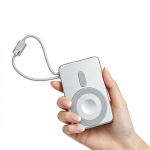 Cargador Portátil Magnético Inalámbrico Delgado PD de 22.5W con Pantalla LED y 2 Cables Integrados para Teléfono Móvil - Product Image 1