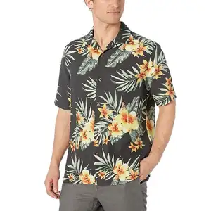 Moda personalizada Casual Mais Recente Homens Novos Impresso T Shirt Verão Férias Camiseta Fit Camisa Havaiana Tropical