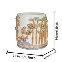 Pot Bunga Resin Gunung Bambu Oriental Vas Tanaman Hiasan Meja Dekorasi Ruang Tamu Rumah Ornamen Seni Dekorasi Desktop Dalam Ruangan Hadiah