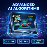 Système de gestion de flotte intelligent 10,1'' 5CH 1080P AI ADAS DMS avec 4G GPS WIFI pour camions, bus, engins miniers et machines lourdes