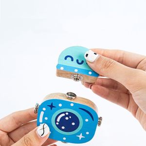 STEM Toys Fine Motor Skill Gift Boys Girls Fun 4pc Puzzle Wooden <b>Building</b> Stacking Robot <b>Set</b> - Product Image 2