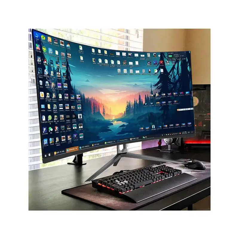 OEM 19 21.5 22 24 27 32 inci PC led Gamer Monitor tampilan tanpa batas 144HZ 165HZ komputer Desktop game 2K 4K lcd