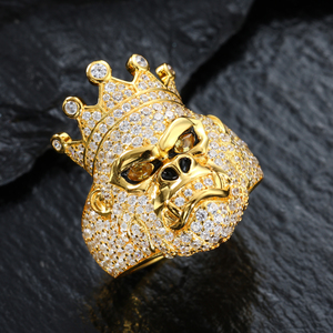 Nhẫn Hip Hop Nam Cao Cấp Bạc 925 Sterling Đính Đá Moissanite VVS Siêu Lấp Lánh Kiểu Vua Khỉ Độc Đáo Có Vương Miện - Product Image 2