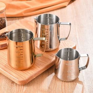 Modern Design Eco-Friendly Metal Latte Art <b>Cup</b> Scale Thickened Milk Frothing Stainless Steel Barista <b>Steaming</b> Pitcher Coffee - Product Image 1