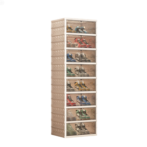 Zapatero Vertical Transparente Plegable <span class=keywords><strong>de</strong></span> Gran Capacidad, Fácil Instalación, <span class=keywords><strong>de</strong></span> Plástico, para la <span class=keywords><strong>Entrada</strong></span> del Hogar - Product Image 6