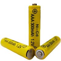 Batterie rechargeable NiCr AAA 300mAh 1.2V avec borne pointue, pièce unique, pour petits appareils électroniques