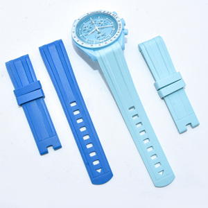 Bracelets de montre en silicone PeiPeiJia WY-1565 20MM à dégagement rapide pour Omega <span class=keywords><strong>Swatch</strong></span> Moonswatch avec boucle en acier métallique - Product Image 3