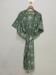 Kaftan court en soie pure, taille unique, ample et confortable pour toutes les tailles, environ 47 pouces, fournisseur d'Inde - Product Image 5