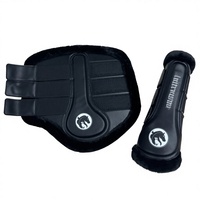 Ensemble de protections pour jambes de cheval en cuir PU résistant aux rayures, avec velcro en nylon robuste et logo personnalisé, directement de l'usine