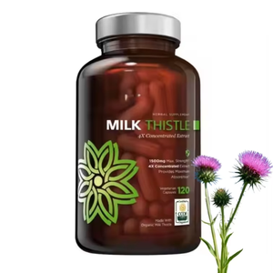 Compléments de santé Biologiques Végétaliens Sans gluten Extrait naturel de chardon-marie Antioxydant Détoxification du foie Capsules de soutien - Product Image 1