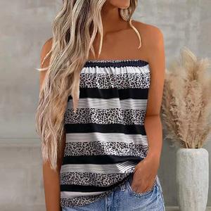 2024 printemps <span class=keywords><strong>et</strong></span> été nouvelle chemise de fond mode vacances haute élastique impression Wrap chemise de fond - Product Image 3