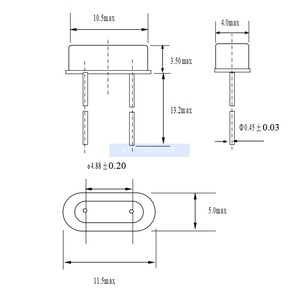 Hc49s Direct Insertion Passive Crystal Oscillator Series 4 55296 8 110592 12 12 24 24 25 2 - Product Image 2