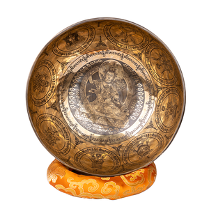 Bol chantant en laiton tibétain le plus vendu en gros Manjushree bouddha sculpté méditation yoga thérapie de guérison par le son profond - Product Image 2
