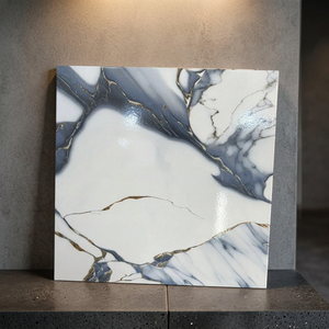 Carreaux de sol en céramique numérique effet métallisé 400x400mm, porcelaine vitrifiée mate pour intérieur et salle de bain - Product Image 3