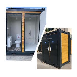 캠핑을위한 샤워가있는 현대 야외 모바일 화장실 캐빈 스틸 및 샌드위치 패널 이동식 화장실 - Product Image 3
