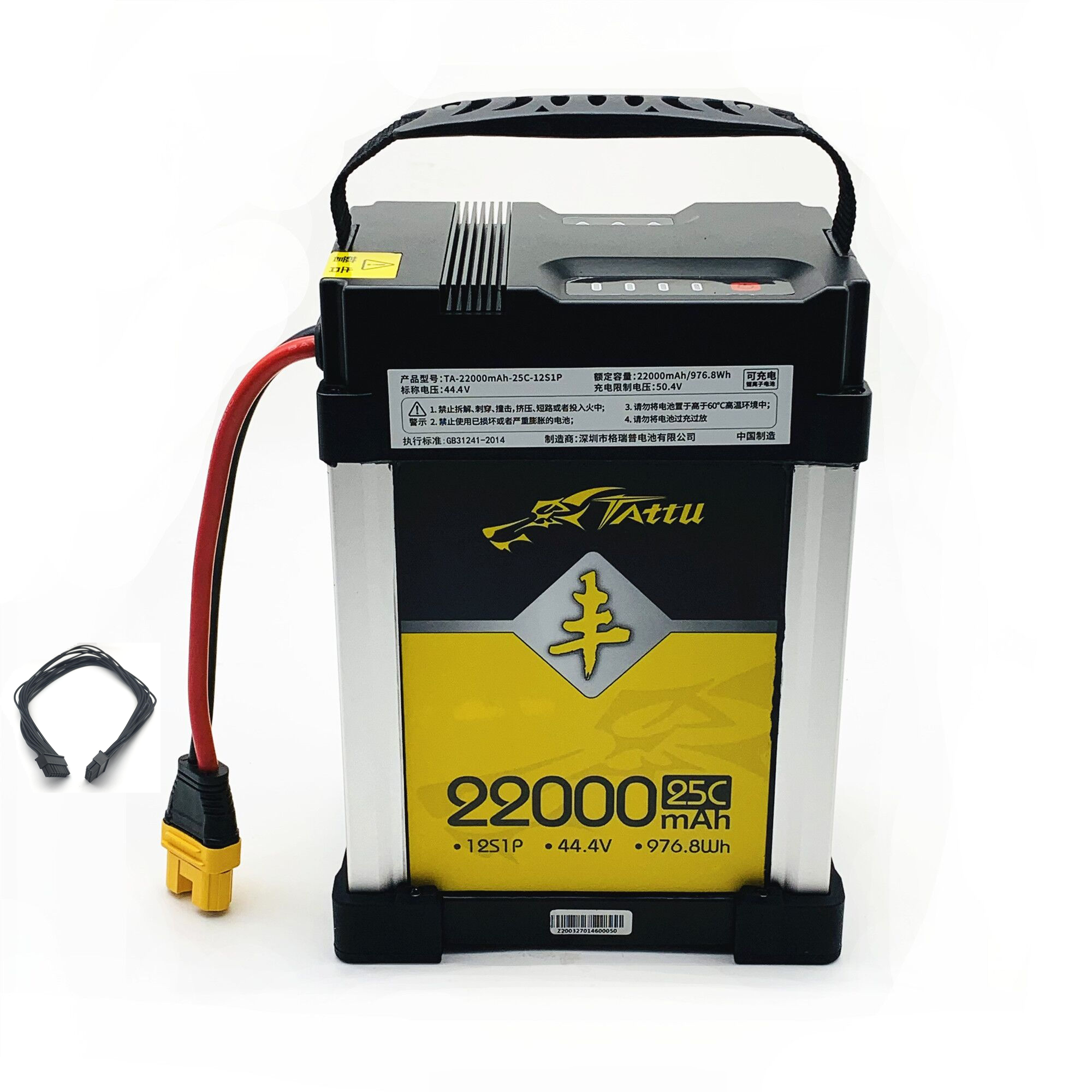 Перезаряжаемый литий-ионный аккумулятор TATTU 22000 мАч 25C 44,4 в 12S 1P Yuyanfeng для сельскохозяйственных растений, Дрон-распылитель AS150U