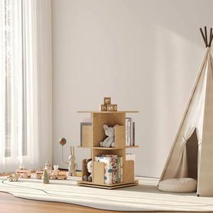 ขายส่ง 360 °   ชั้นวางหนังสือหมุนได้ 2 ชั้น ขนาดเล็ก สำหรับพื้นที่จำกัด - Product Image 2