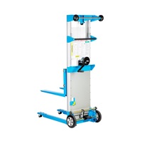 Élévateur de charge manuel portable 400LBS Empileur manuel de palettes en aluminium avec STD-181 de démontage et d'assemblage facile