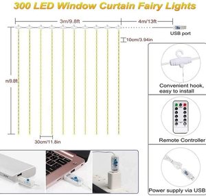 Guirlandes lumineuses féériques anti-emmêlement pour décoration intérieure et extérieure, jardin, fenêtre, mur, fêtes et festivals - Product Image 3