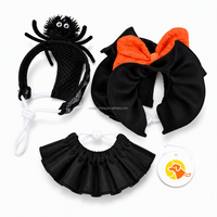 Vêtements personnalisés pour animaux de compagnie : Costume d'Halloween pour chat et chien, Bandeau araignée, Col à volants, Nœud, Tenue de cosplay pour chiot et chaton, Vente en gros OEM