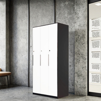 CHNSMILE OEM Armoire de Rangement Autoportante Blanc Mat Assemblée, Multifonctionnelle pour Vêtements et Literie, avec Serrure à Clé