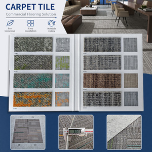 Luxury Commercial Carpet Tile Fine Linear Grid Pattern Fireproof Non-Woven Fabric Backing Modular Carpet For VIP Office Lounge - Product Image 6