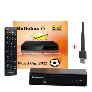 Thu vệ tinh hellobox 6 hỗ trợ DVB s2x H.265 HEVC multistream <span class=keywords><strong>t2mi</strong></span> USB Wifi Set Top Box - Product Image 1
