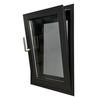 Ventanas Abatibles de Aleación de Aluminio Personalizables con Mosquitera Magnética de Acero Inoxidable, Doble Acristalamiento Low-E, para Apartamentos y Villas
