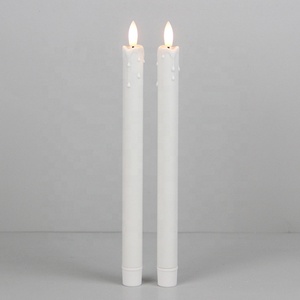 Bán buôn Tear nhỏ giọt nhựa Pin hoạt động nến Gậy Flameless taper nến với từ xa - Product Image 4