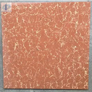 Foshan Factory Pulati 600X600 800X800 Double Loading Red Color Porcelain Polished Tile For Interior Decoration