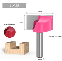 Jeu de fraises à rainurer pour le bois, profil 3D, à queue de 6/8 mm, pour le nettoyage du fond et le rainurage, avec pointe en carbure pour le travail du bois