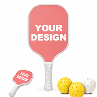 Raquette de pickleball portable professionnelle en fibre de carbone de 16 mm pour enfants avec logo personnalisé