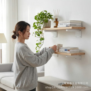 Flat Single Bracket Cold Rolled Steel Wall <b>Mount</b> Support For Shelf Storage Commercial Use - Product Image 3