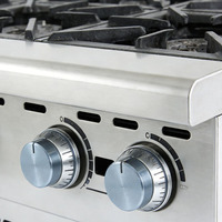 Cuisinière à gaz commerciale de table à 8 brûleurs robuste pour restaurant et restauration pour camion de nourriture