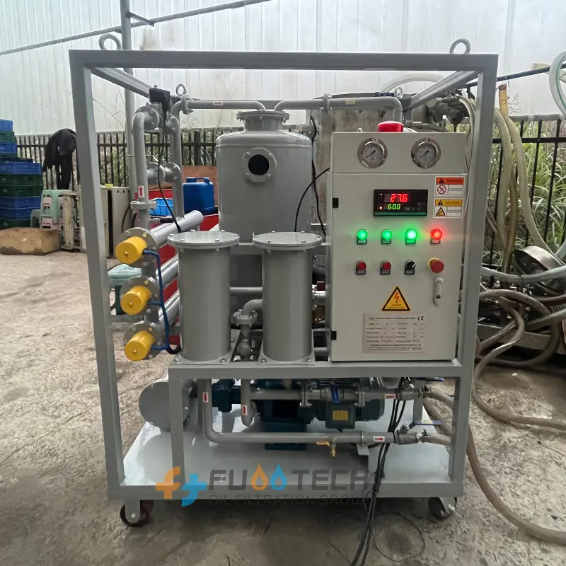 Máquina purificadora de aceite de transformadores FUOOTECH 3000l/H purificador de aceite al vacío