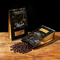 Sac à café recyclable personnalisé de 500 g pour l'emballage des grains de café, sac à fond plat haute barrière avec fermeture éclair