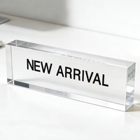 Présentoir de nom en acrylique multi-noms à angle droit pour bureau, idéal pour les salons professionnels et l'image d'entreprise - Fabrication OEM