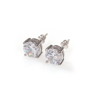 <span class=keywords><strong>Pendientes</strong></span> de Zirconia Redondos Grandes Clásicos, Listos para Venta al por Mayor para Niños - Product Image 4