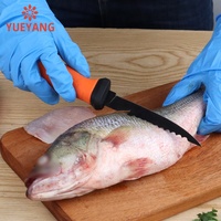 Couteau à filet de pêche antidérapant YUEYANG avec gaine de protection pour désossage et filetage de poissons d'eau douce et d'eau salée