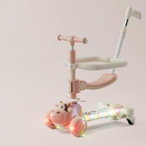 <span class=keywords><strong>Trottinette</strong></span> à 3 roues pour enfants avec siège, <span class=keywords><strong>trottinette</strong></span> pliable pour tout-petits avec roues lumineuses et musique, <span class=keywords><strong>trottinette</strong></span> à pousser pour <span class=keywords><strong>bébé</strong></span> de 10 <span class=keywords><strong>mois</strong></span> et plus - Product Image 2