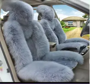 Capas de lã de ovelha antiderrapantes e luxuosas para carros, capas de proteção de assento para Honda City