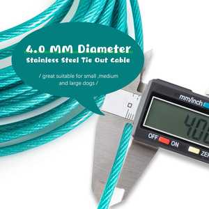 Penjualan terlaris kabel ikat anjing 30 kaki/50 kaki dengan penyangga musim semi untuk anjing hingga 250lbs - Product Image 3