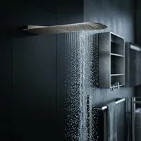 Gessi Tremillimetri Pomme de douche ronde ultra fine de 3 millimètres en acier inoxydable pour salles de bains et spas de luxe