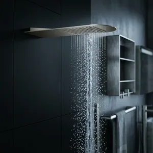 Gessi Tremillimetri Pomme de douche ronde ultra fine de 3 millimètres en acier inoxydable pour salles de bains et spas de luxe - Product Image 1