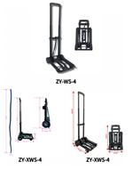 Chariot pliable multifonctionnel pour véhicule, chariot à roulettes portable, chariot de courses, boîte à outils pliable avec couvercle, panier sur 2 roues